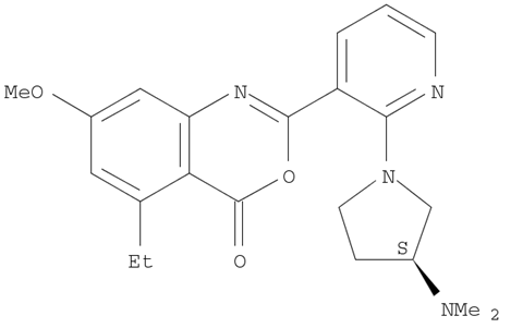 4H-3,1-Benzoxazin-4-one, 2-[2-[(3S)-3-(dimethylamino)-1-pyrrolidinyl]-3-pyridinyl]-5-ethyl-7-methoxy-